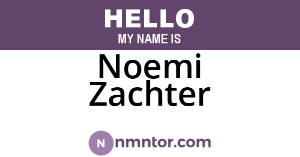 Noemi Zachter