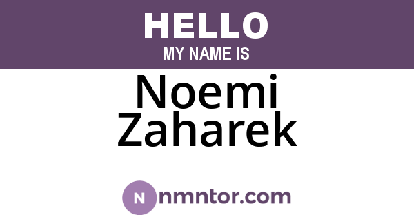 Noemi Zaharek