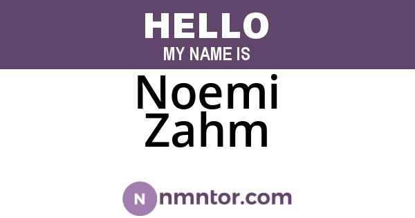 Noemi Zahm