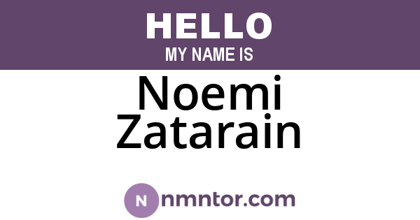 Noemi Zatarain