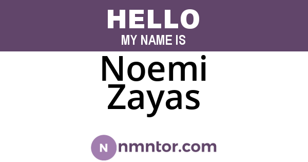 Noemi Zayas
