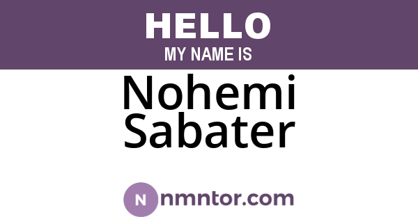 Nohemi Sabater