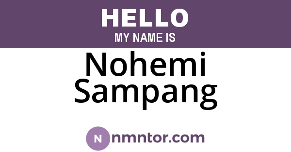 Nohemi Sampang