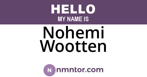 Nohemi Wootten