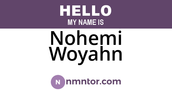 Nohemi Woyahn