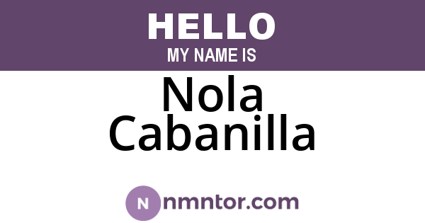 Nola Cabanilla