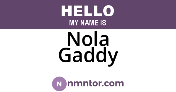 Nola Gaddy