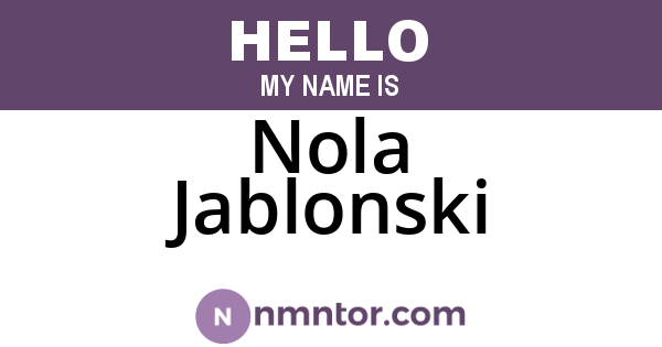 Nola Jablonski