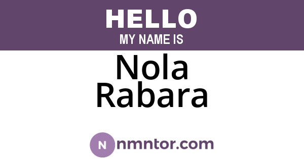 Nola Rabara