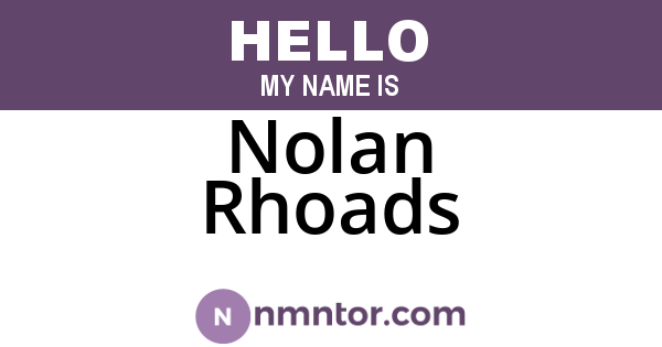 Nolan Rhoads