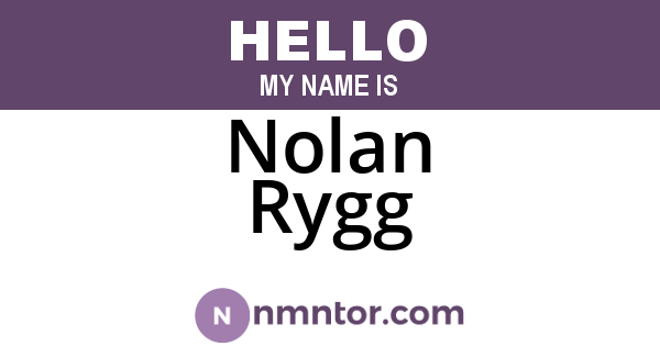 Nolan Rygg