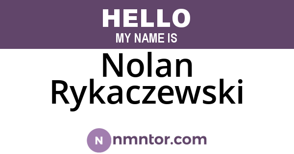 Nolan Rykaczewski