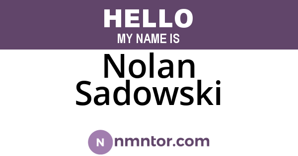 Nolan Sadowski