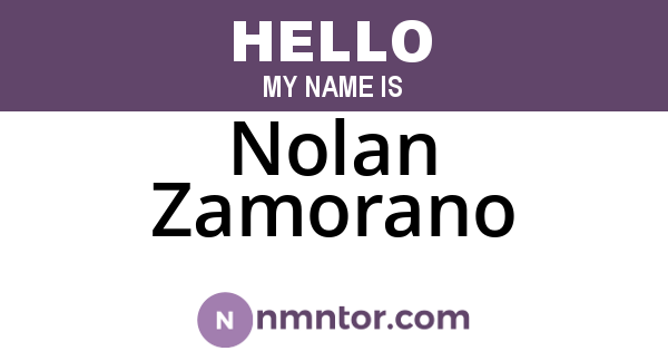 Nolan Zamorano