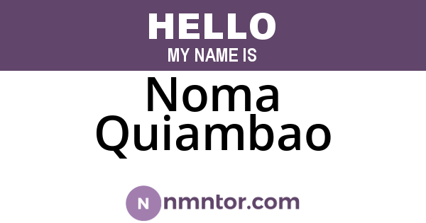 Noma Quiambao