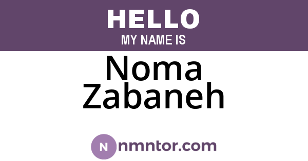 Noma Zabaneh