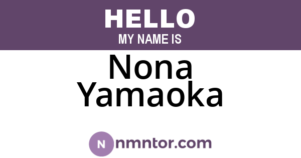 Nona Yamaoka