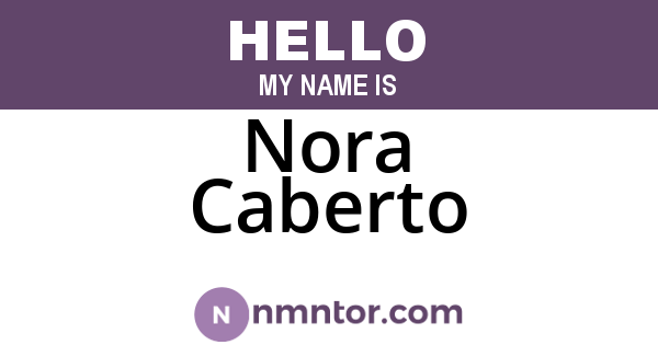 Nora Caberto