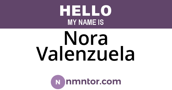 Nora Valenzuela
