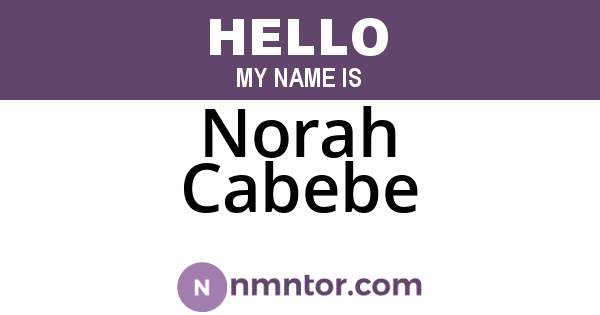 Norah Cabebe