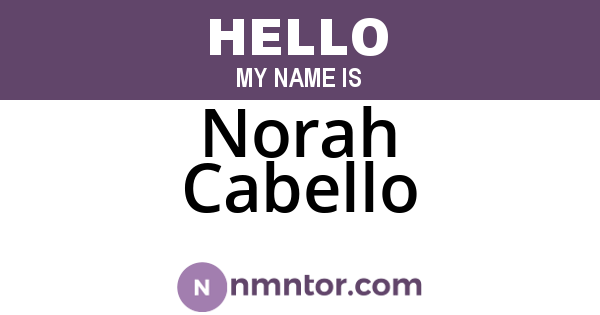 Norah Cabello