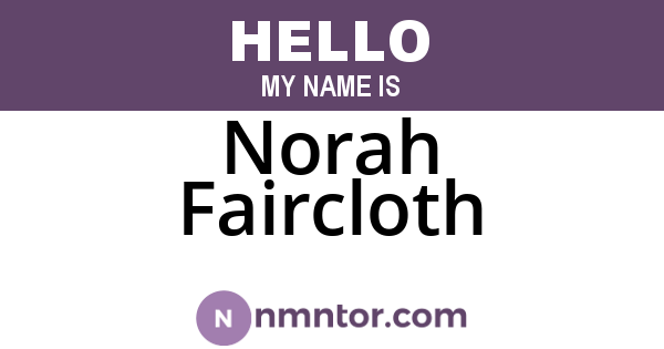 Norah Faircloth