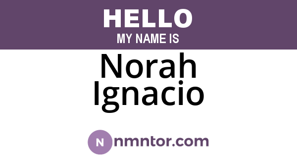 Norah Ignacio