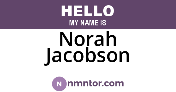Norah Jacobson