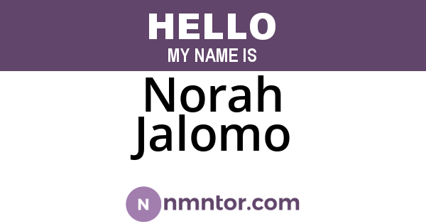 Norah Jalomo