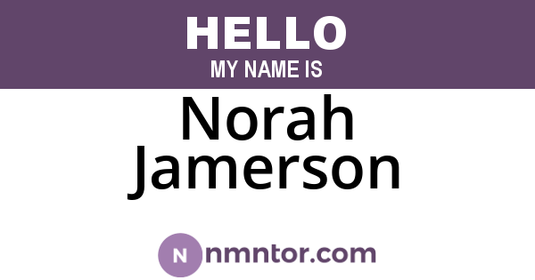 Norah Jamerson