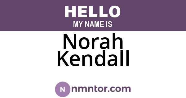 Norah Kendall