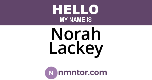 Norah Lackey