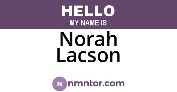 Norah Lacson