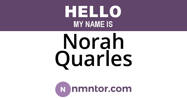 Norah Quarles