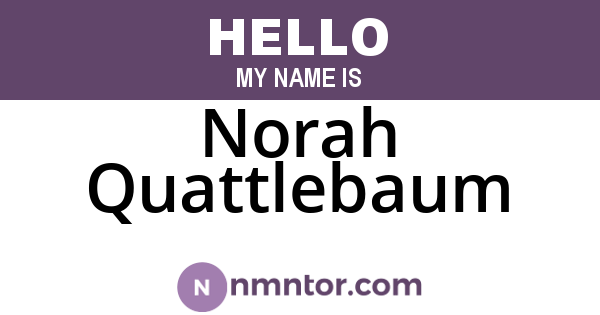 Norah Quattlebaum