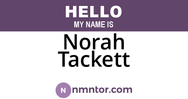 Norah Tackett