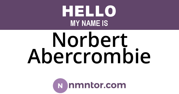 Norbert Abercrombie