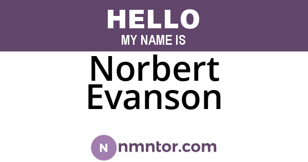 Norbert Evanson