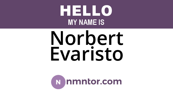 Norbert Evaristo