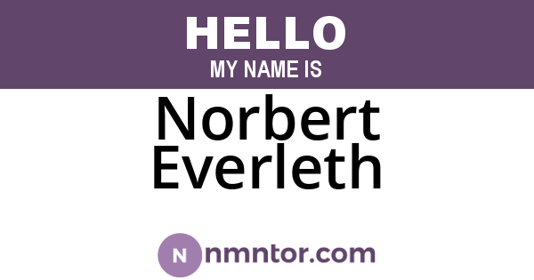 Norbert Everleth