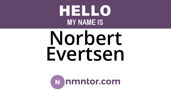 Norbert Evertsen