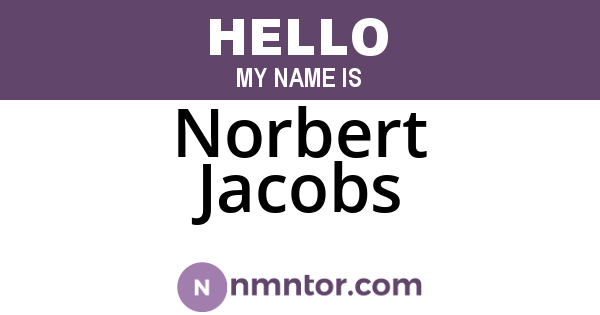 Norbert Jacobs