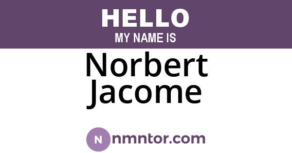 Norbert Jacome