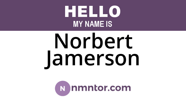 Norbert Jamerson