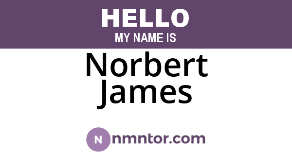 Norbert James
