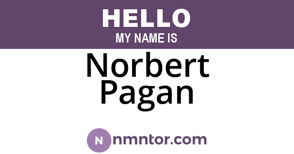 Norbert Pagan