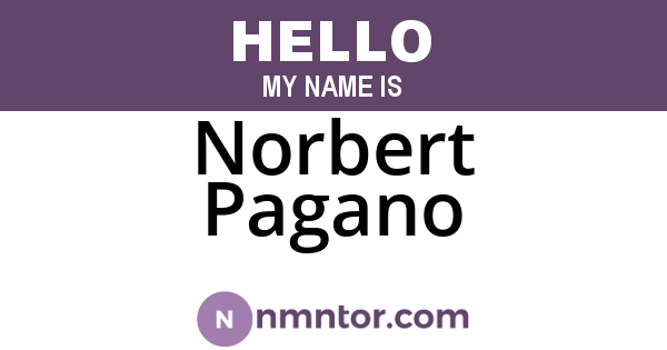 Norbert Pagano