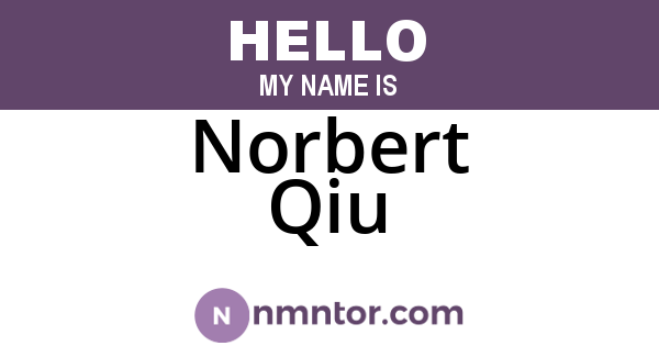 Norbert Qiu