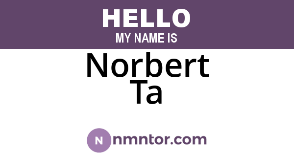 Norbert Ta
