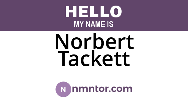 Norbert Tackett